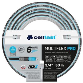 Поливочный шланг Cellfast MULTIFLEX PRO 3/4" 50м, 6 слоев, до 35 Бар, -20…+65°C (13-822)
