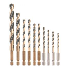 Набор сверл DeWALT по металлу EXTREME Black & Gold,HSS-G, 10 шт, tough case (DT20620)