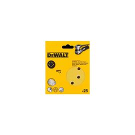 Наждачний папір DeWALT самоклеюча d=125мм, зерно 240, для ексцентрикових шліфувальних машин, 25шт. (DT3117XM)