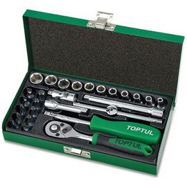 Набор инструментов Toptul автомобільний 1/4" 27од. (GCAD2701)