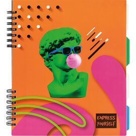 Блокнот Optima Antique Оранжевый B5 с разделителями 120 листов, клетка (O20356-18)