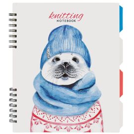 Блокнот Optima Knitting, B5 с разделителями 120 листов, клетка (O20356-11)