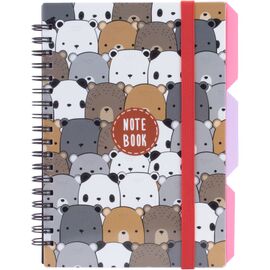 Блокнот Optima Panda, B6 с разделителями 100 листов, клетка (O20358-12)