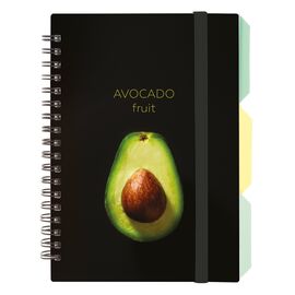 Блокнот Optima Avocado B6 с разделителями 100 листов, клетка (O20358-01)