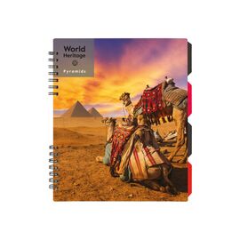 Блокнот Optima World Heritage B5 с разделителями 120 листов, клетка (O20356-25)