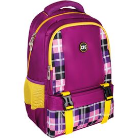 Рюкзак шкільний Cool For School 42х27х14 см 16 л Малиновий з жовтим (CF86244)