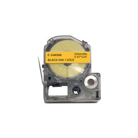 Лента для принтера этикеток UKRMARK E-C4KBM, 12мм х 8м, black on gold, совместима с LC4KBM (CELC4KBM)