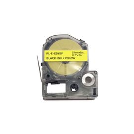 Лента для принтера этикеток UKRMARK E-C5YBP, 18мм х 8м, black on yellow, совместима с LC5YBP (CELC5YBP)