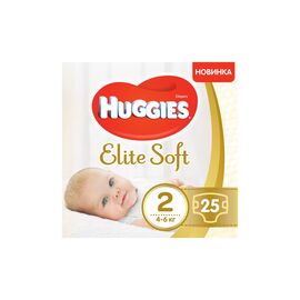 Подгузник Huggies Elite Soft 2 (4-6 кг) 25 шт (5029053547961_5029053578064)