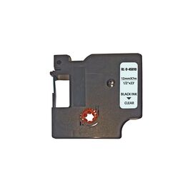 Лента для принтера этикеток UKRMARK D-45010P-BK/CL, совместима с DYMO 45010 / S0720500, для серии D1. 12мм х 7м. black on transparen (D-45010P-BK/CL)