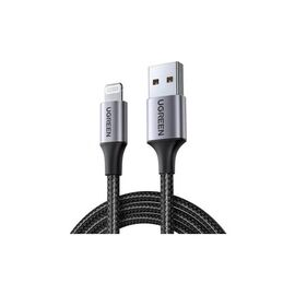 Дата кабель USB 2.0 AM to Lightning 1.5m US199 MFI Black Ugreen (US199/60157)