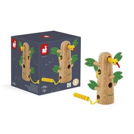 Развивающая игрушка Janod Шнуровка дерево тропик (J08265)