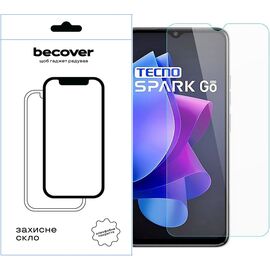 Стекло защитное BeCover Tecno Spark Go 2023 (BF7) 3D Crystal Clear Glass (709263)
