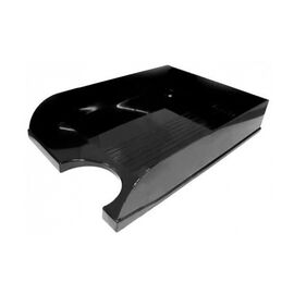 Лоток для бумаг Economix горизонтальный пластик, черный (E31804-01)