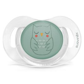 Пустушка Suavinex Bonhomia фізіологічна, 0-6 міс. зелена (307808)