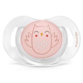 Пустышка Suavinex Bonhomiaфизиологическая, 0-6 мес. розовая (307807)