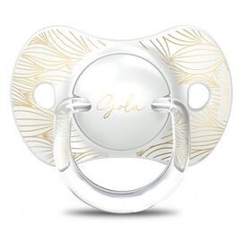 Пустышка Suavinex Gold Edition физиологическая, 0-6 мес. белая (307857)