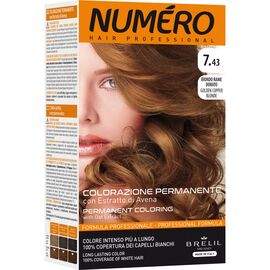 Краска для волос Brelil Numero 7.43 - Golden Copper Blonde 140 мл (8011935081370)