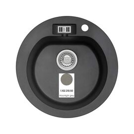 Мойка кухонная Axis Group Malibu 10 Moonlight grey 50 (11A.MU010.900.00/1.102.210.50)