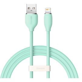 Дата кабель USB 2.0 AM to Lightning 1.2m 2.4A Jelly Liquid Silica Gel Green Baseus (CAGD000006)