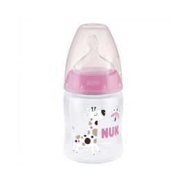 Бутылочка для кормления Nuk First Choice Plus Жираф 150 мл Розовая (3952399)