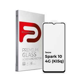 Скло захисне Armorstandart Full Glue Tecno Spark 10 4G (KI5q) Black (ARM67797)