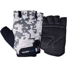 Велоперчатки PowerPlay 5454 Камуфляж Сірі XS (5454_XS_Grey)