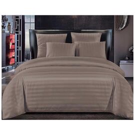 Постільна білизна ШЕМ Страйп-Сатин Коричневий полуторний 150 х 215 (1,5 Страйп-Сатин_Коричневий)