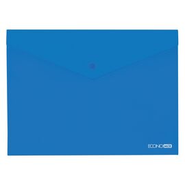 Папка - конверт Economix А5 180 мкм прозрачная, фактура "глянец", синяя (E31316-02)
