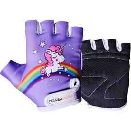 Велоперчатки PowerPlay 001 Єдиноріг Фіолетові XS (001_Purple_XS)