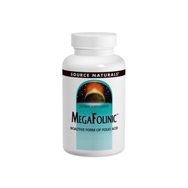 Витамин Source Naturals Биоактивная Форма Фолиевой Кислоты (В9) 800мкг, MegaFolinic, (SN2027)