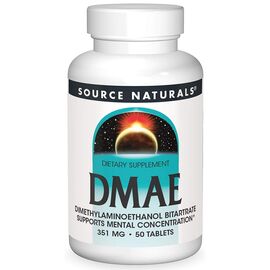 Аминокислота Source Naturals Диметиламиноэтанол, 130 мг, DMAE, 50 таблеток (SN0621)