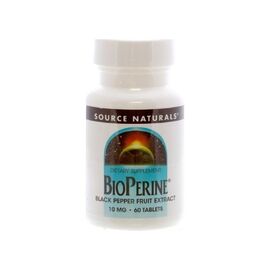 Травы Source Naturals Биоперин (Экстракт Черного Перца) 10мг, 60 таблеток (SN0643)