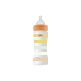 Бутылочка для кормления Chicco Well-Being Colors с силиконовой соской 2м+ 250 мл Оранжевая (28623.31)
