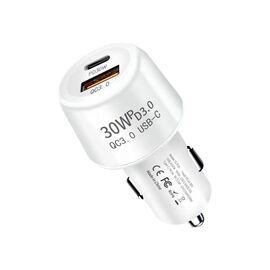 Зарядное устройство XoKo CQC-220 PD Type-C 30W/3A USB 3A White (CQC-220-WH)