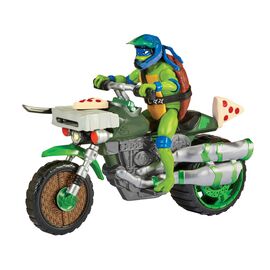 Машина TMNT Боевой транспорт с фигуркой Леонардо На Мотоцикле (83431)