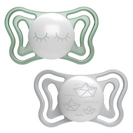 Пустышка Chicco Physio Light силиконовая от 16 до 36 месяцев люминесцентная с футляром 2 шт. (71039.41)