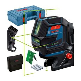 Лазерний нівелір Bosch Professional GCL 2-50 G, до 15 м, з тримачем RM 10, затиском DK 10, мішенню, кейс (0.601.066.M02)