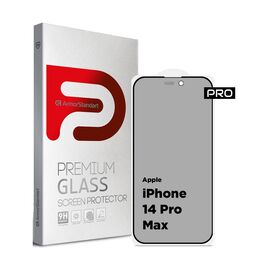 Стекло защитное Armorstandart Pro Anti-spy Matte Apple iPhone 14 Pro Max Black (ARM68605)