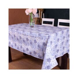 Скатерть MirSon Рогожа №203 Blue Flowers 130x260 см (2200006737827)