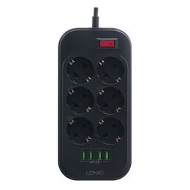 Сетевой фильтр питания LDNIO SE6403, 6 роз+4USB (SE6403)