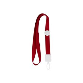 Шнурок для бейджа Optima з прижимом, червоний (O45656-03)