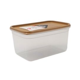 Пищевой контейнер Irak Plastik Flexy прямокутний 1,3 л прозорий-кремовий (13220)