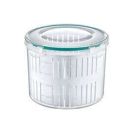 Пищевой контейнер Irak Plastik Fresh круглий 2,5 л з друшляком прозорий (5233)