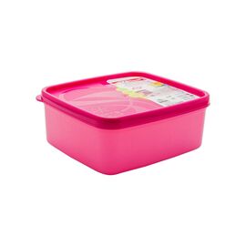 Пищевой контейнер Irak Plastik Alaska квадратний 0,65 л рожевий (5505)