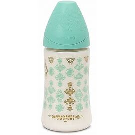 Бутылочка для кормления Suavinex Couture 270 мл зеленая (304149)