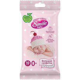 Детские влажные салфетки Smile baby для новорожденных 6 пачек по 10 шт. (42106765)