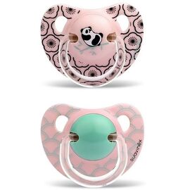 Пустышка Suavinex Истории панды 18+ мес 2 шт розовый (303885)