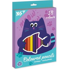 Олівці кольорові Yes 18 кол Kittycon (290682)