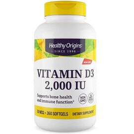 Вітамін Healthy Origins Вітамін D3 2000 IU, 360 желатинових капсул (HO15378)
